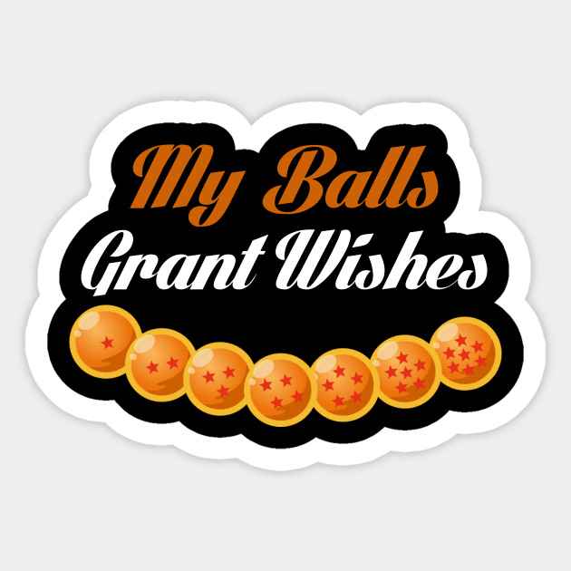 My Balls Grant Wishes Sticker by dbtees